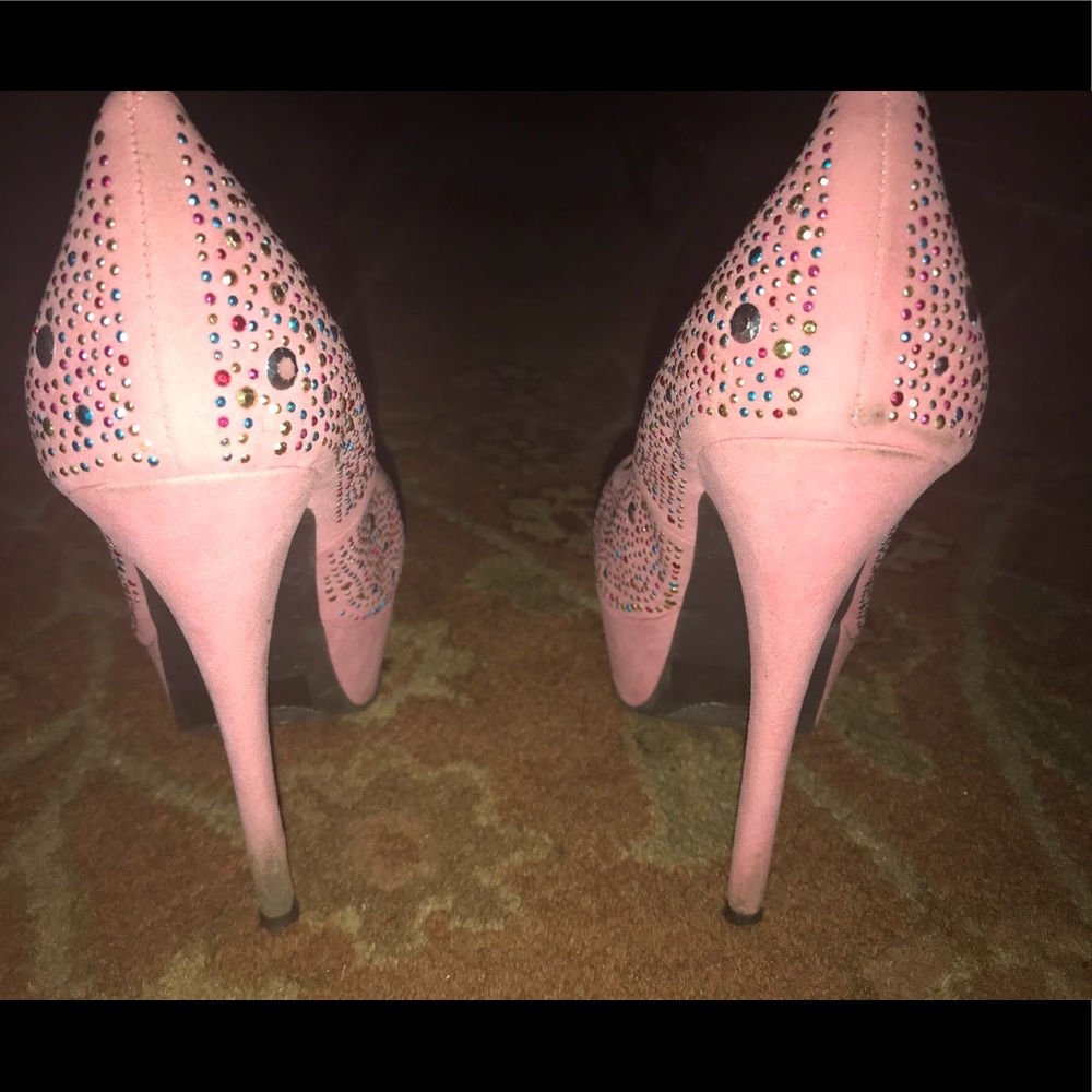💕Pink Rhinestone Heels💕 - Picture 3 of 8